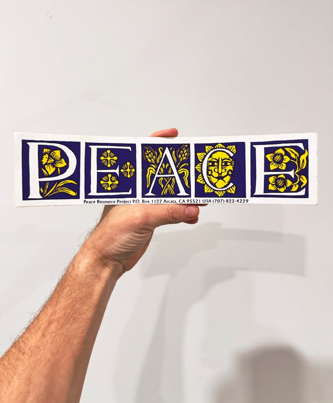 1990s PEACE 12” Sticker