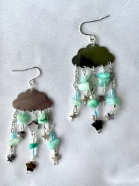 Image 1 of Aventurine Raindrops Earrings 