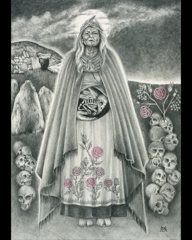 An Cailleach - Art Print by Dee Mulrooney