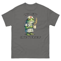 Image 3 of Off Duty Save Yourself Nurse Frog Unisex T-Shirt