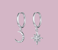 Lucie Silver Huggie Hoop