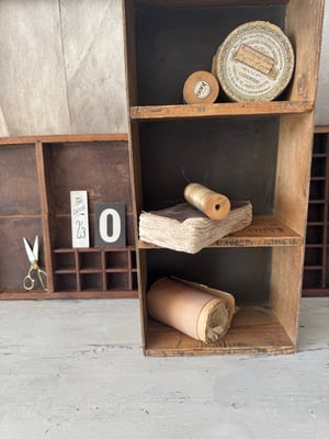 Image of Vintage wooden advertising shelves