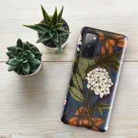 Image 10 of Art Nouveau Inspired Blue, Orange and White Boho Hippie Floral Sketch Tough case for Samsung®