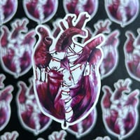 Image 1 of "fractured feelings” transparent artwork sticker