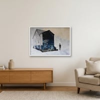 Image 4 of A Blue House On A Cold Day In Reykjavik - Fine Art Giclee Print - Framed and Unframed