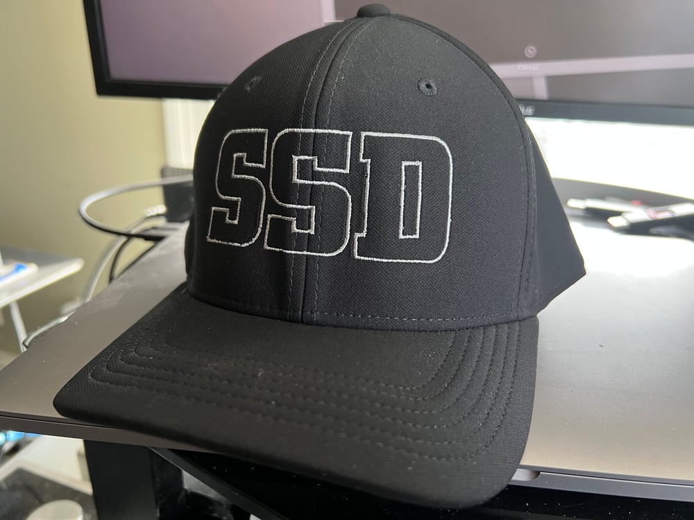 Nike Black Fitted Classic 99 Hat with Grey SSD Outline Logo