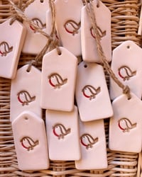 Image 4 of Ceramic Christmas rectangular Tags