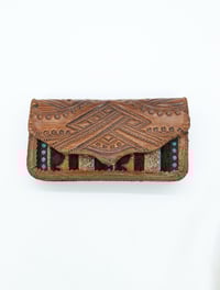 Image 9 of Syrian Leather Clutch Bags Geometric Print