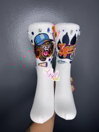 Image 2 of DETROIT TIGER JUNK SOCKS ( FREESTYLED MADE TO ORDER)