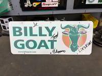 Image 1 of SIGNED Billy Goat Power Equipment Metal Sign (Double-Sided) 