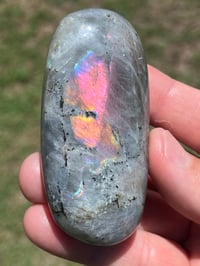 Image 1 of Sunset Labradorite Palm Stone #2519