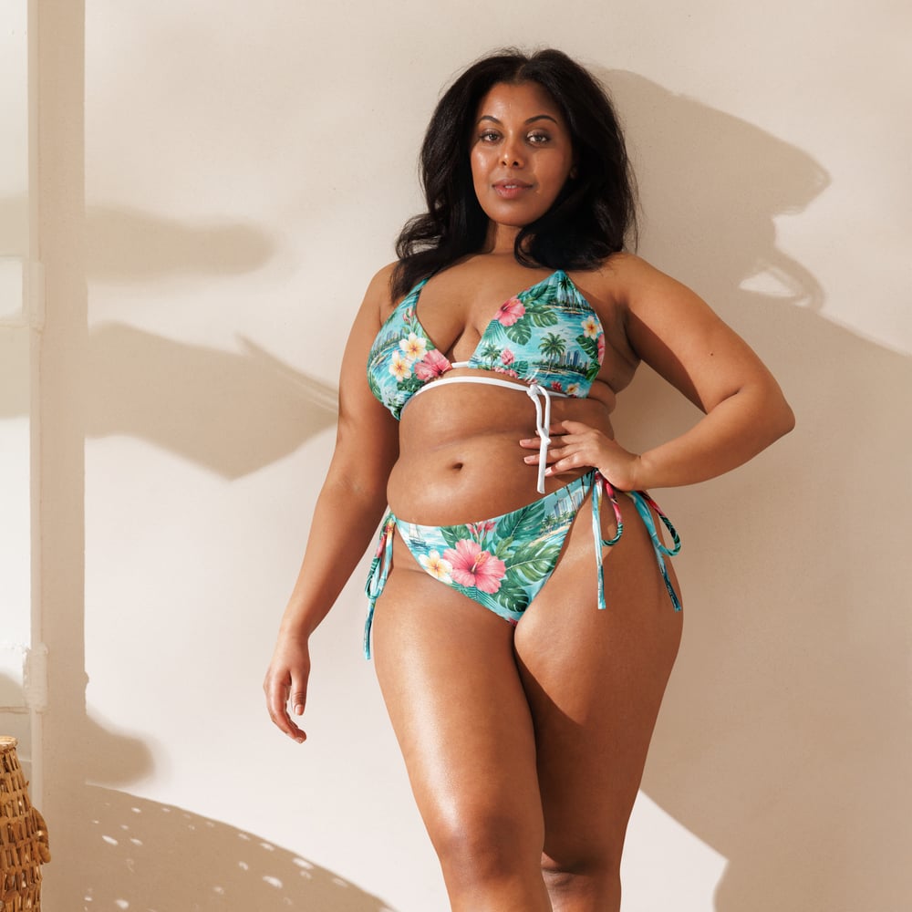 Image of All-over print recycled string bikini