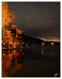 PRINT: LAKE SUNAPEE AT NIGHT