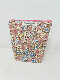 Image 1 of Trousse de toilette haute à poser coton fleurs automnales 