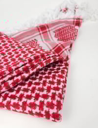 Image 2 of Red Cotton Palestinian Keffiyeh (Made in Jordan)
