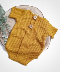 Image 1 of Boys bodysuit Patrick - honey | photo props | 12-18 months