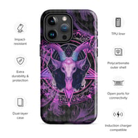 Image 1 of Dark Goth Baphomet Goat and Pentagram Tough Case for iPhone®