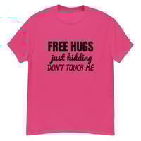 Image 1 of Unisex classic tee, Free Hugs Just Kidding Don’t Touch Me Shirt | Funny Anti Social Humor Tee
