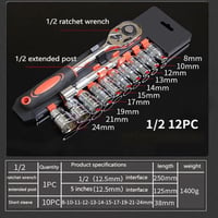 Image 12 of Socket Wrench Set w/Extension