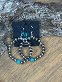 5mm Sterling Silver Pearl Kingman Hoops