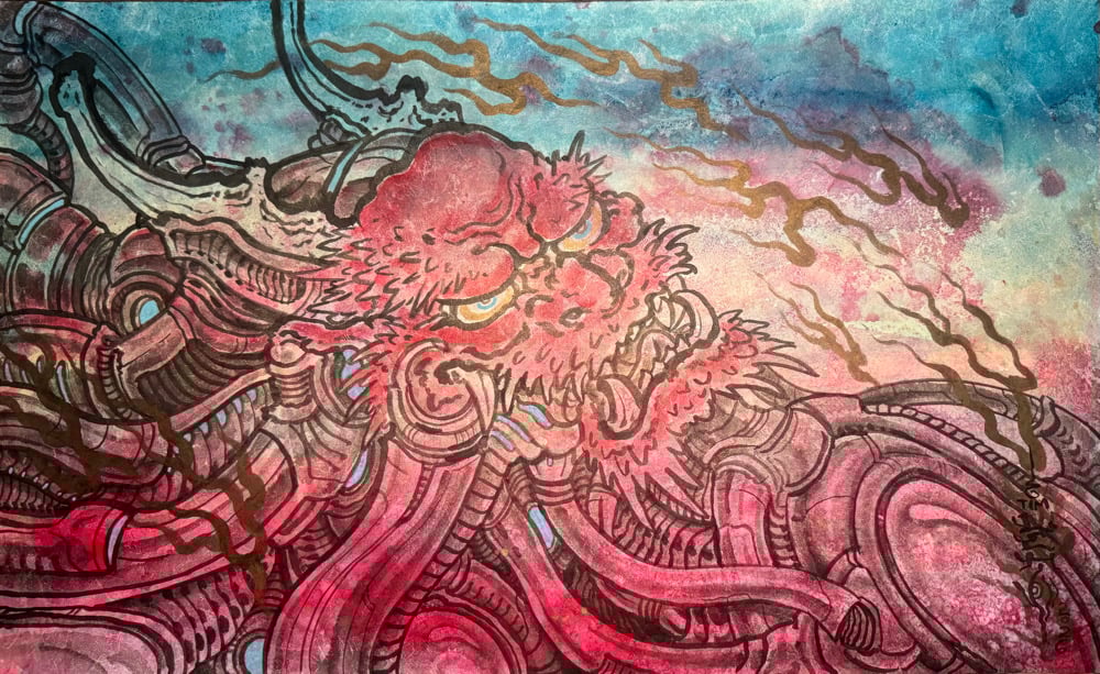 Image of Tim Lehi “Mech Oni” Original Art