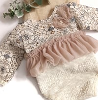 Image 3 of Newborn bodysuit for photoshoots | Lara | beige