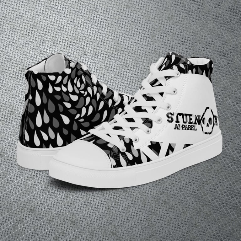 My Skull Is White Women’s High Top Shoes Image 3