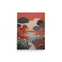 Image 4 of Red and Green Folk Landscape