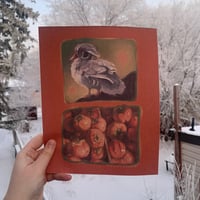 Image 2 of silver wood duck & persimmons print