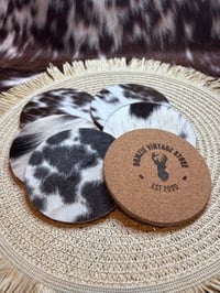 Image 1 of Cowhide Coasters 