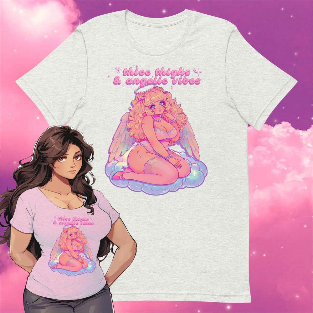 Image of Thick Thighs and Angelic Vibes (Unisex T-Shirt) ✧˖° . 