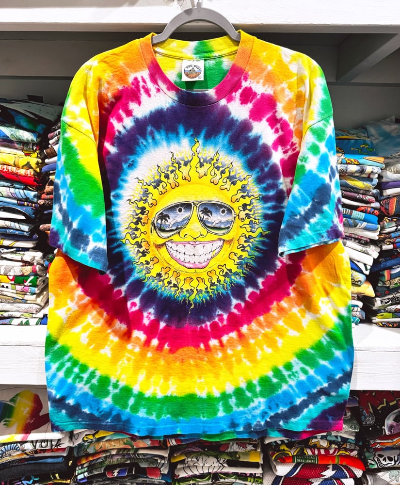 Jerry Jaspar Late 80s Smiling Sun T-Shirt - Size XL | Primarily Dead