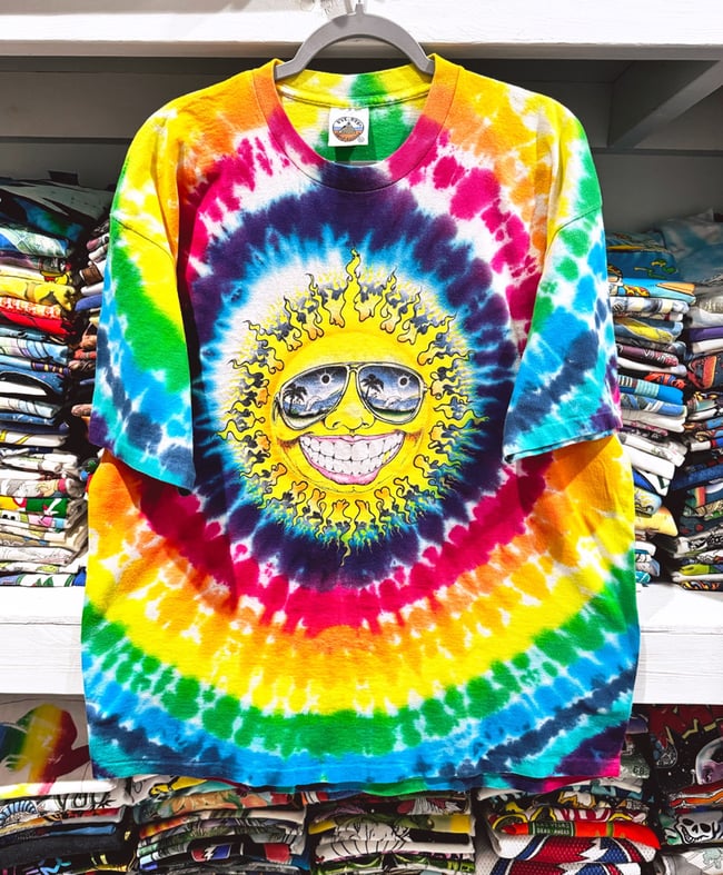 Jerry Jaspar Late 80s Smiling Sun T-Shirt - Size XL
