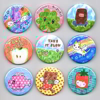 Image 1 of doodle button pins