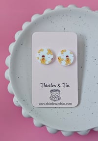 Image 4 of Printed Christmas Studs - SKU 588