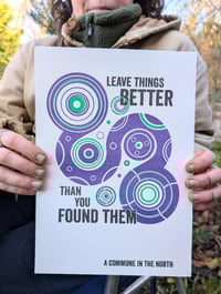 Image 5 of 'LEAVE THINGS BETTER' Risograph Print