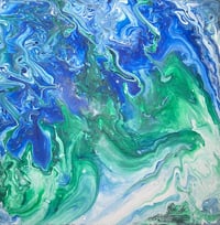 Blue Green Swirl | Abstract