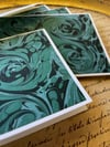Marbled Notecard Set - Malachite Stones