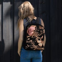 Image 2 of Dark Rose Gold Butterfly Design Goth Inspired Backpack