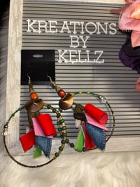 Image 4 of Fall 4 Denim Large Hoops