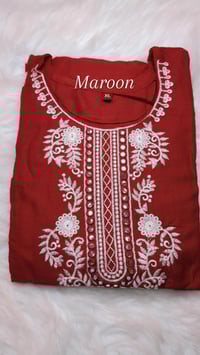 Image 4 of KSV8103-3 Pc Soft Rayon Kurtha Set