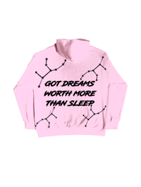 Image 4 of Dreams Sweatsuit - Light Pink W/Black