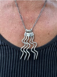 Image 3 of Ride the Sky Sterling Silver Snake Pendant