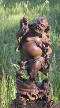 Image 3 of Vintage wooden buddha