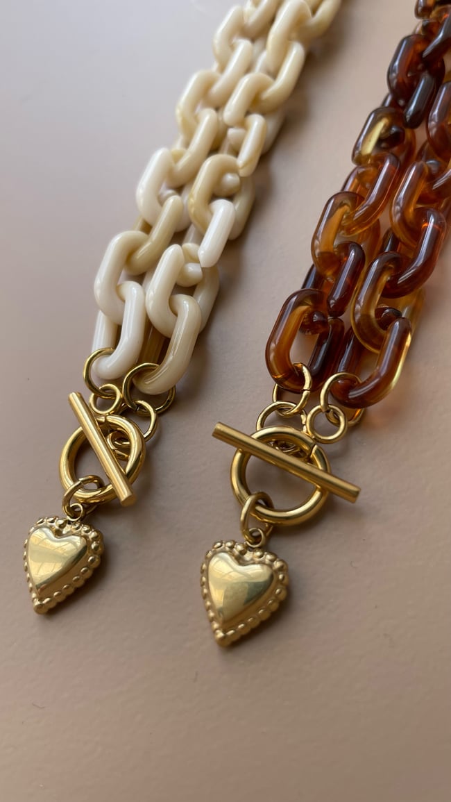 CLÉMENTINE | Collier gros maillons acrylique