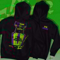 ICW NHB Pitfighter X Purple & Slim Green Pullover Hoodie