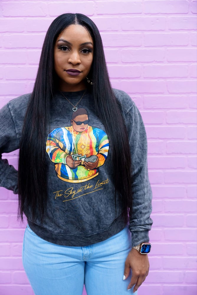 Image of Vintage Acid Wash Sky is the Limit crewneck 