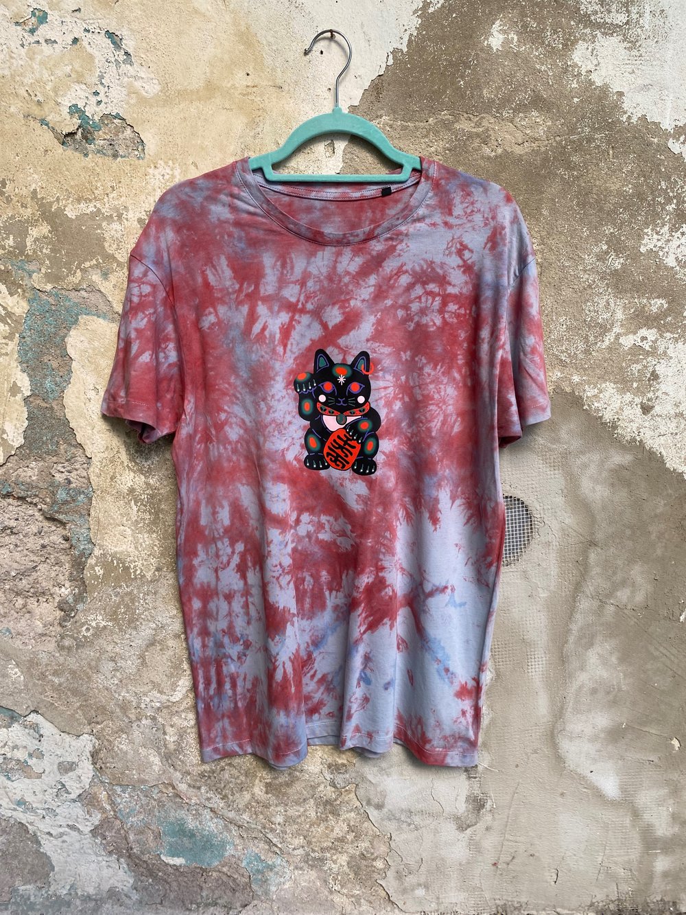 Black Cat tie-dye shirt 02