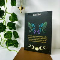 Image 3 of Luna Moth & Crescent Moon Necklace + Card
