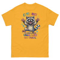 Image 3 of Cute But Unhinged and Feral Raccoon Funny Sarcastic T-Shirt